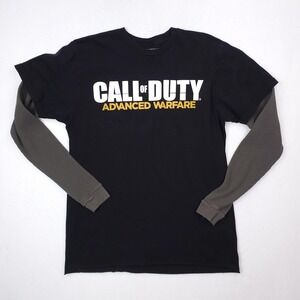 Call of Duty Advanced Warfare Shirt Mens Large Long Sleeve Layered Gamer Tee